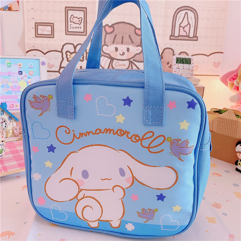 Cute Kitty Insulated Lunch Box Bag Tote Bag Lunch Organizer