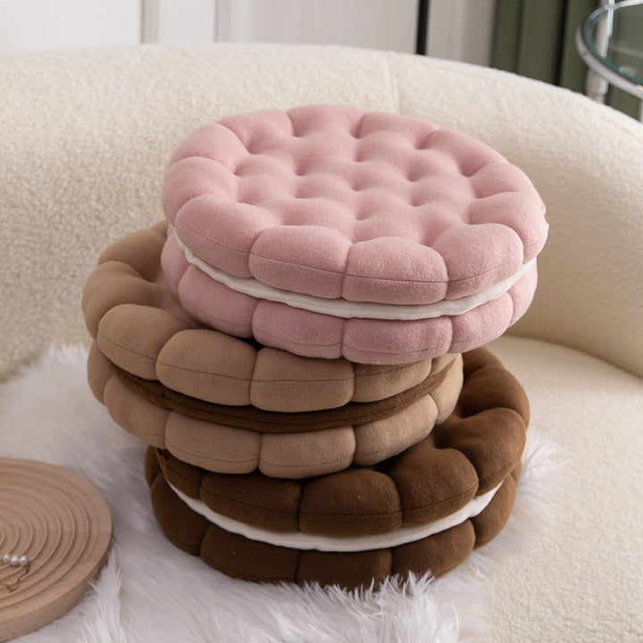 Biscuit Shaped Seat Cushion Cookie Pillow