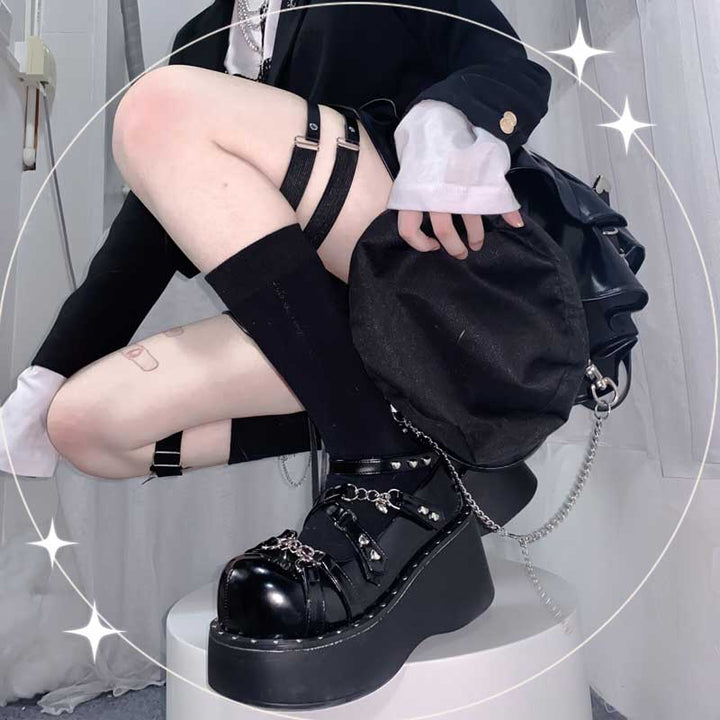 Punk Girl Goth High Platform Shoes
