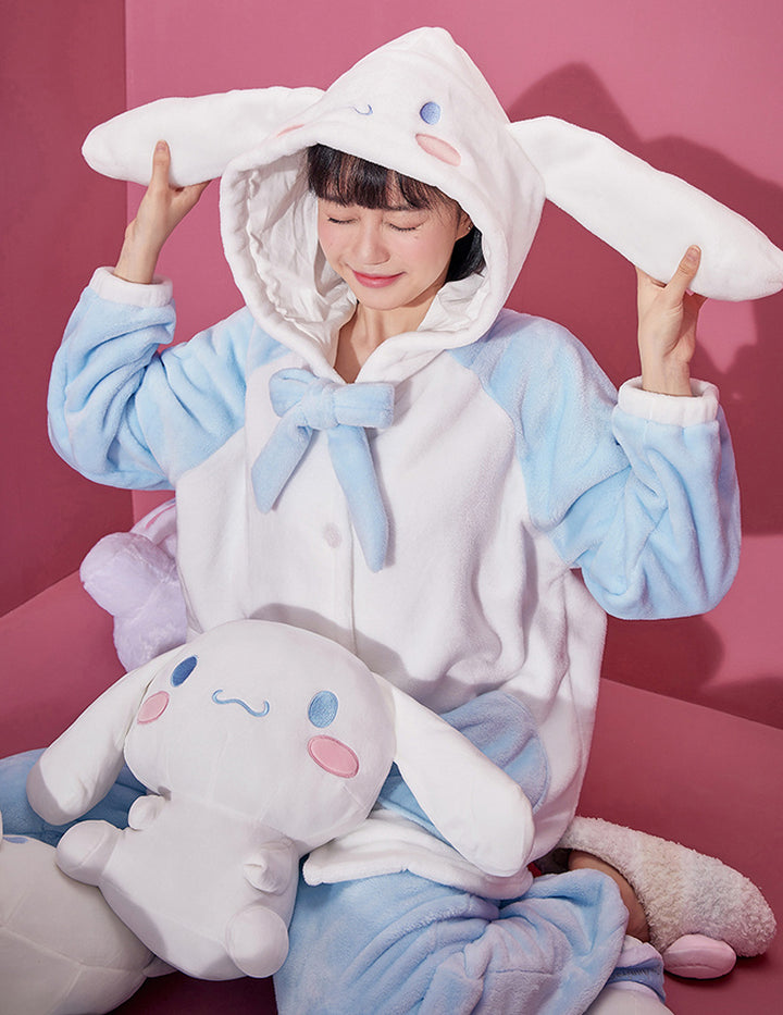 Kawaii Cute Puppy Ears Plush Pajama Set