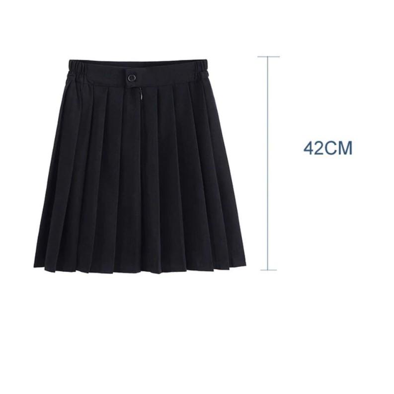 Pleated Elastic School Skirt