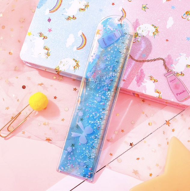 Kawaii 15cm Quicksand Ruler School Supplies Stationery