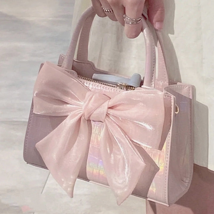 Cute Tote Bags with Lace Bow