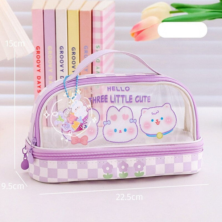 Kawaii Japanese Style Pastel Transparent Pencil Case