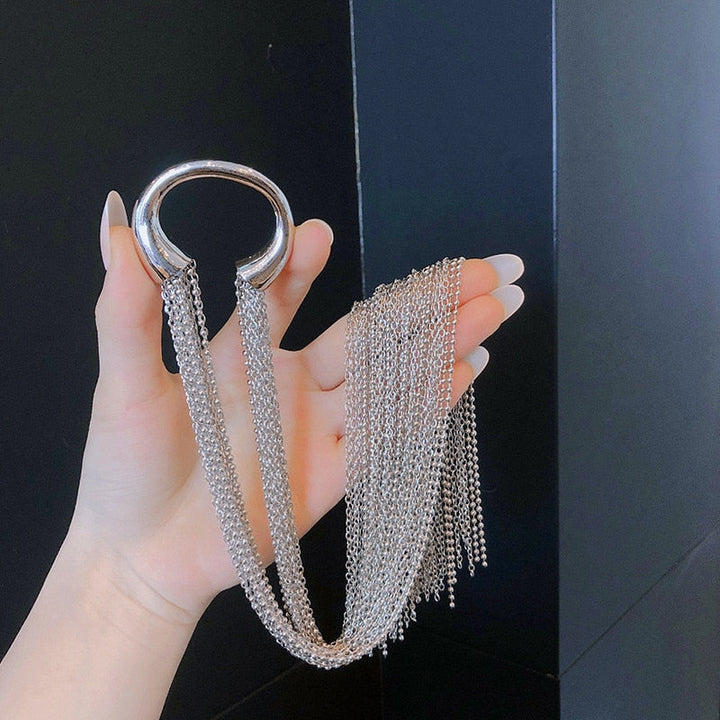 Long Chain Tassel Hairwear Barrette Party Gifts Bling Hair Clips