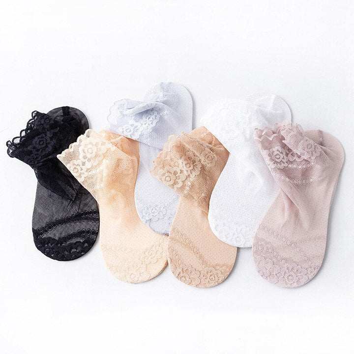 Women Invisible Lace Socks Thin