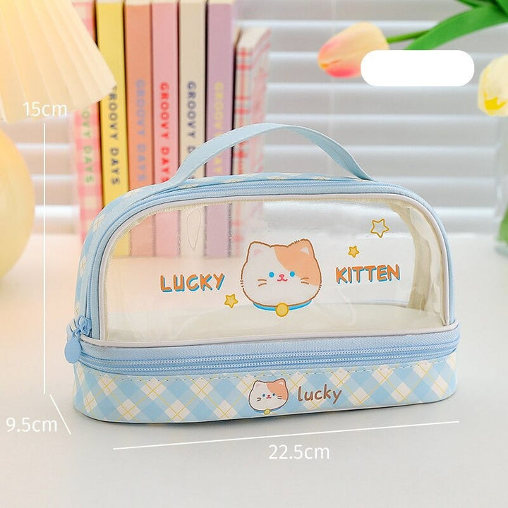 Kawaii Japanese Style Pastel Transparent Pencil Case
