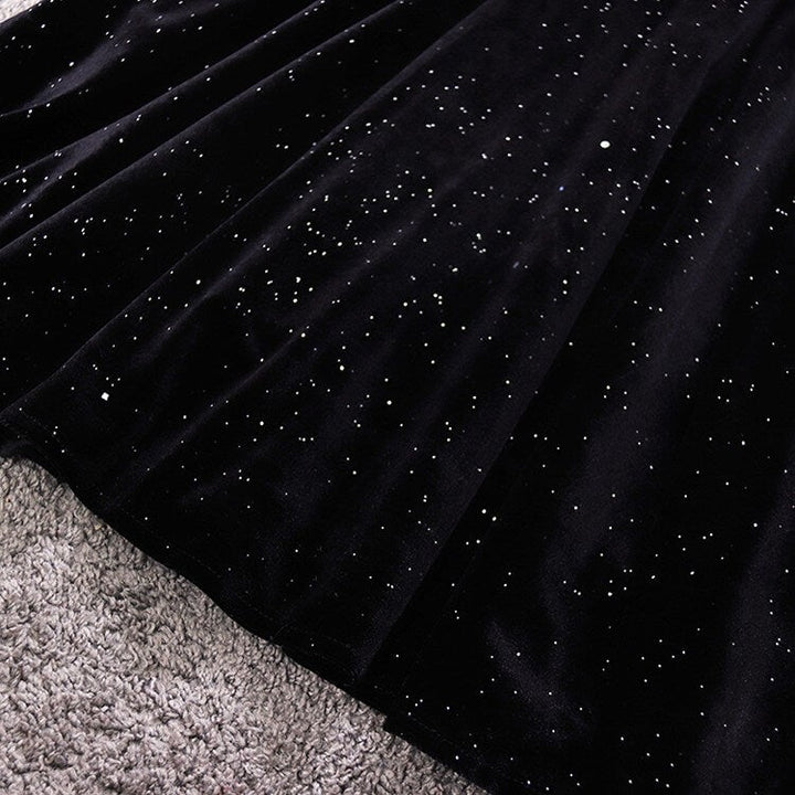 Sequins Velvet Beading Elegant Short Dress