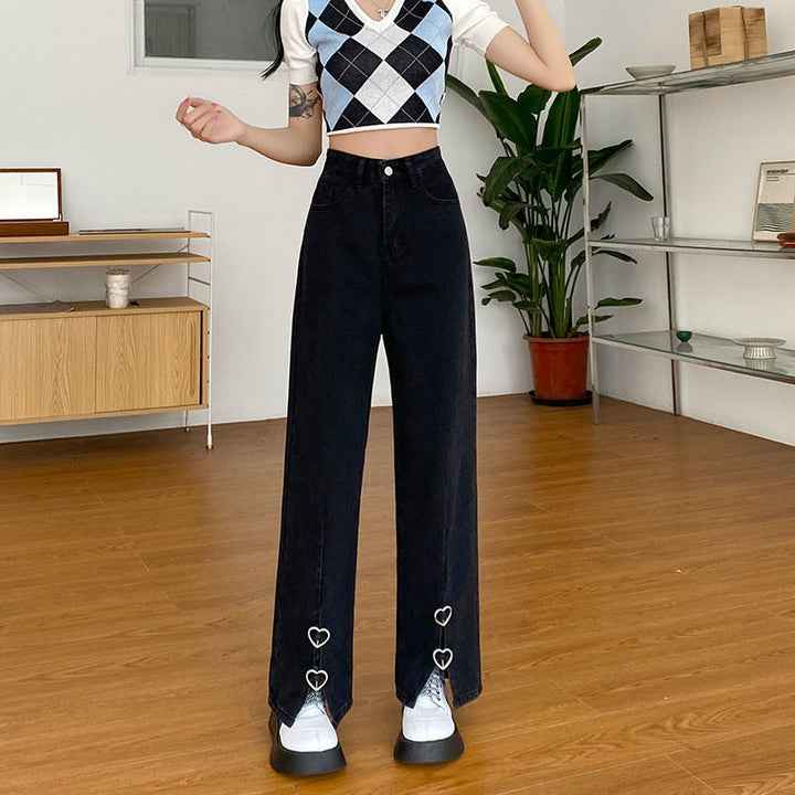 Black Baggy Pants Teen Girls Wide Leg Trousers