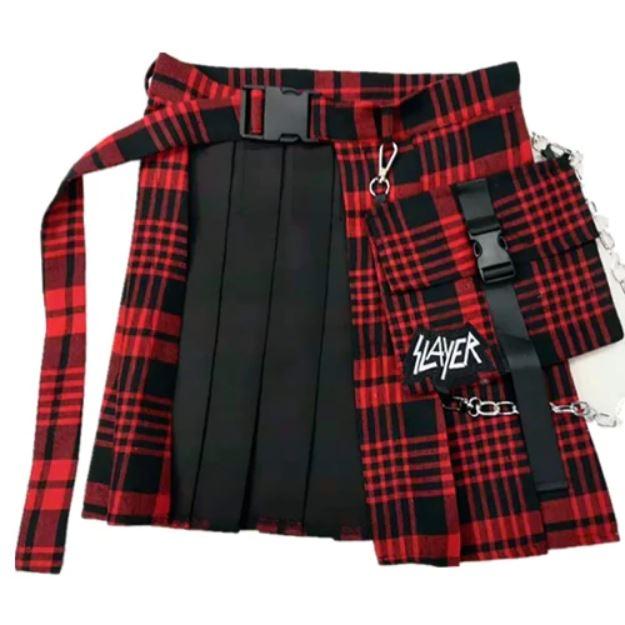 Street Style Harajuku Patchwork Skirt