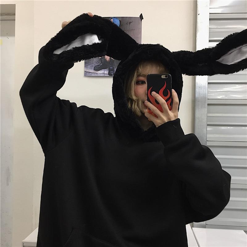 Japanese Rabbit Hoodie With Ears