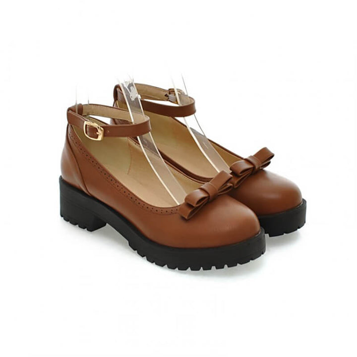 Harajuku Cute Japanese Students Bow Flat Shoes