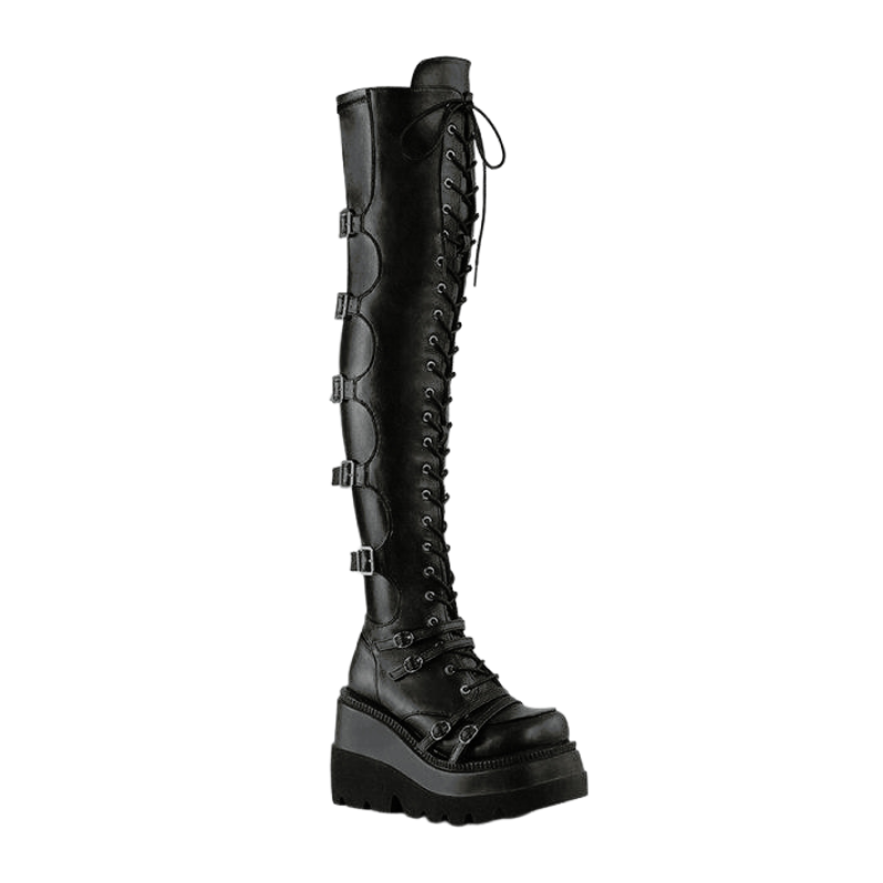 Womens High Platform Gothic Boots