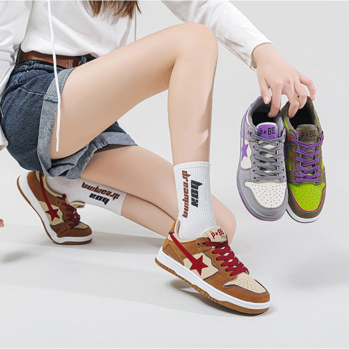 Couple Sneakers Stars Comfortable Skateboard Shoes