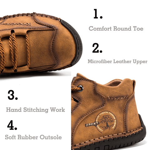 Men Comfort Soft Leather Shoes Plus Size