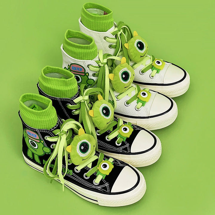 Cartoon Little Monster Canvas Shoes