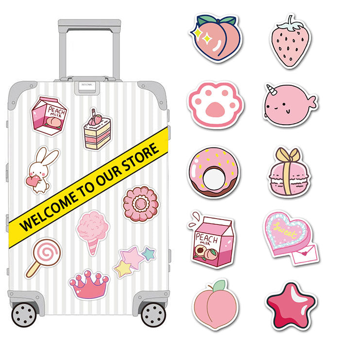 Cute Pink Stickers 100pcs