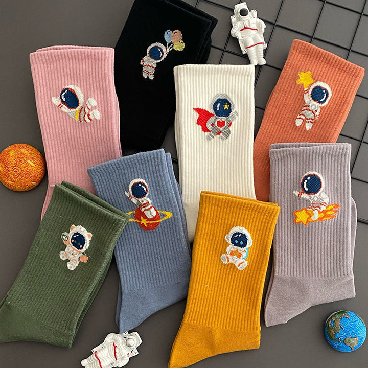 Cute Space Pattern Socks 5-Pair Pack