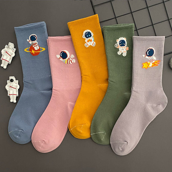 Cute Space Pattern Socks 5-Pair Pack