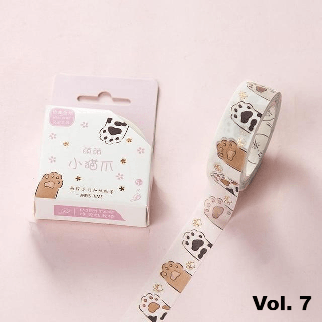 2Pcs Kitty in the Blossoms Washi Tape