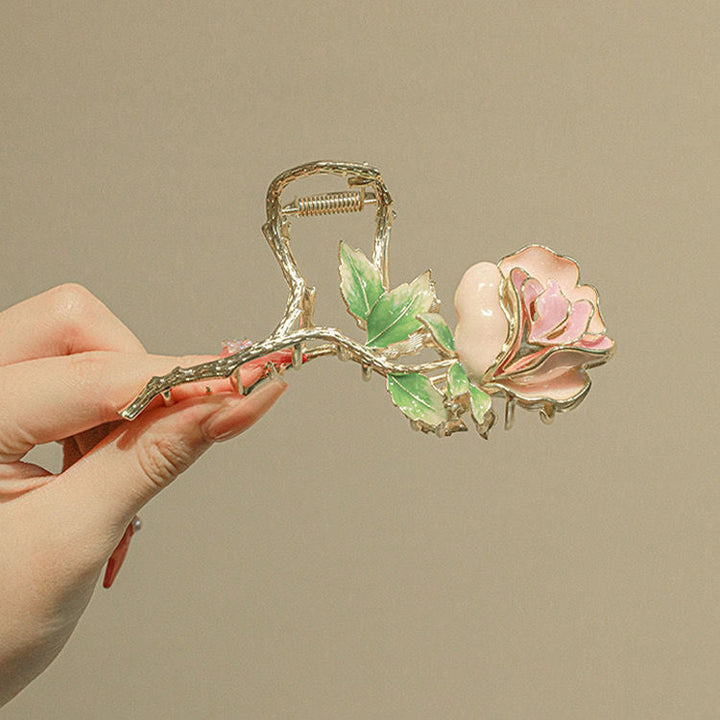 Mental Rose Hair Clip Hair Claw Barrette Clamp Jaw for Women