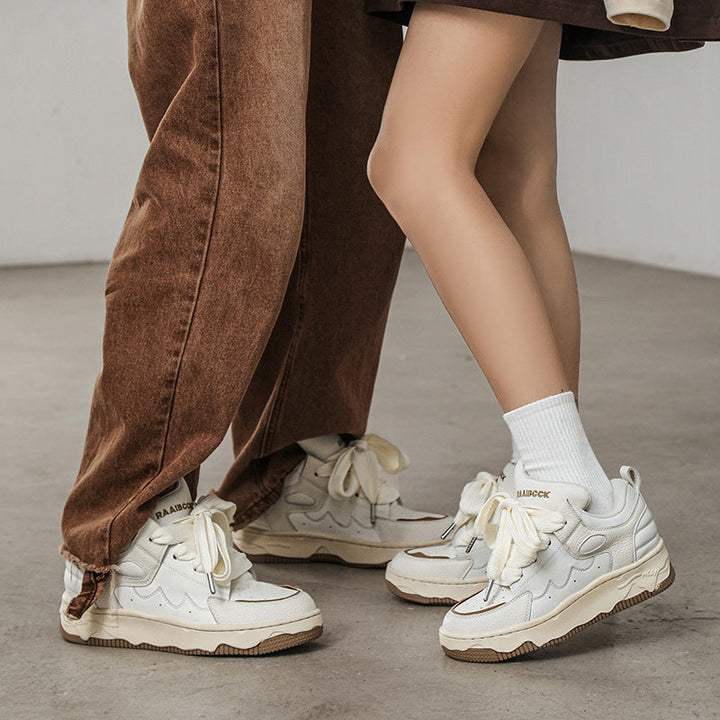 His & Her Leather Sneakers and Matching Shoes for Couples