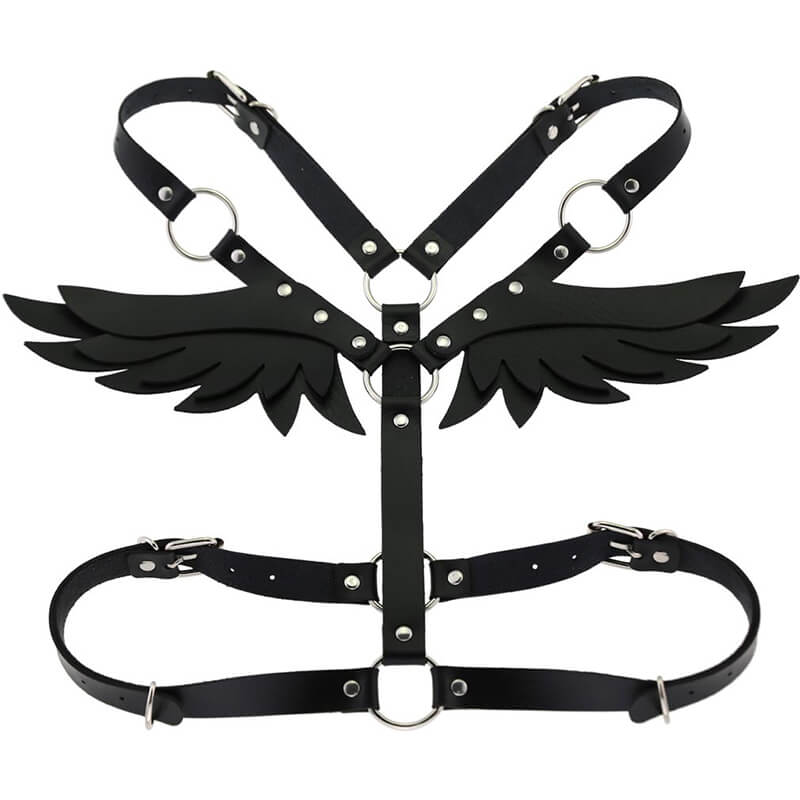 Gothic Punk Wings Harness Waist Shoulder Necklace