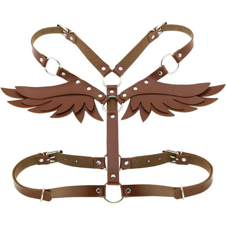 Gothic Punk Wings Harness Waist Shoulder Necklace