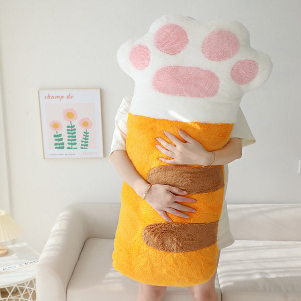 Cute Plush Cat Paw Long Throw Pillow Gifts