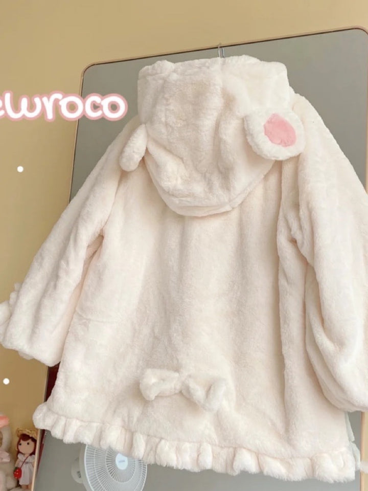 Kawaii Anime Cute Ears Sweet Plush Velvet Coat