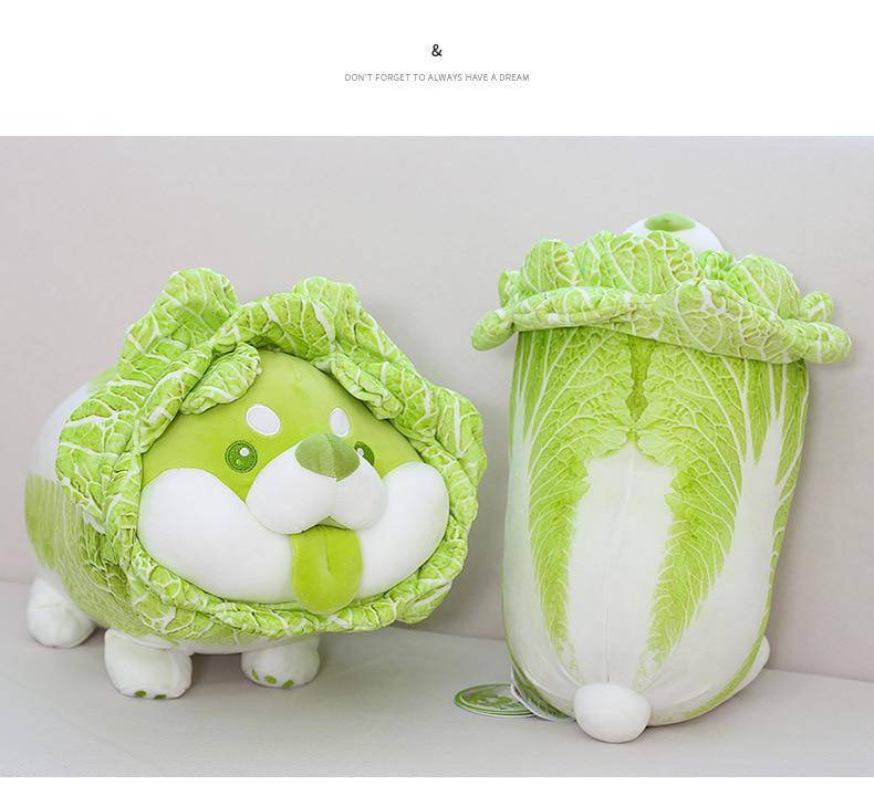 Kawaii Cute Cabbage Shiba Inu Plushie Pillow