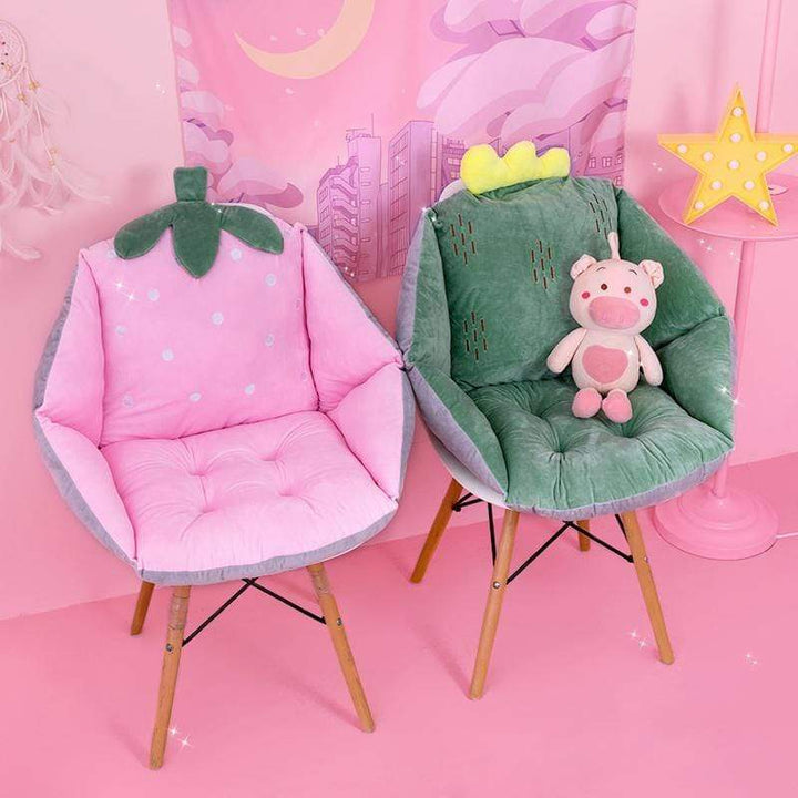 Kawaii Strawberry Pineapple Cactus Hamster Plush Seater
