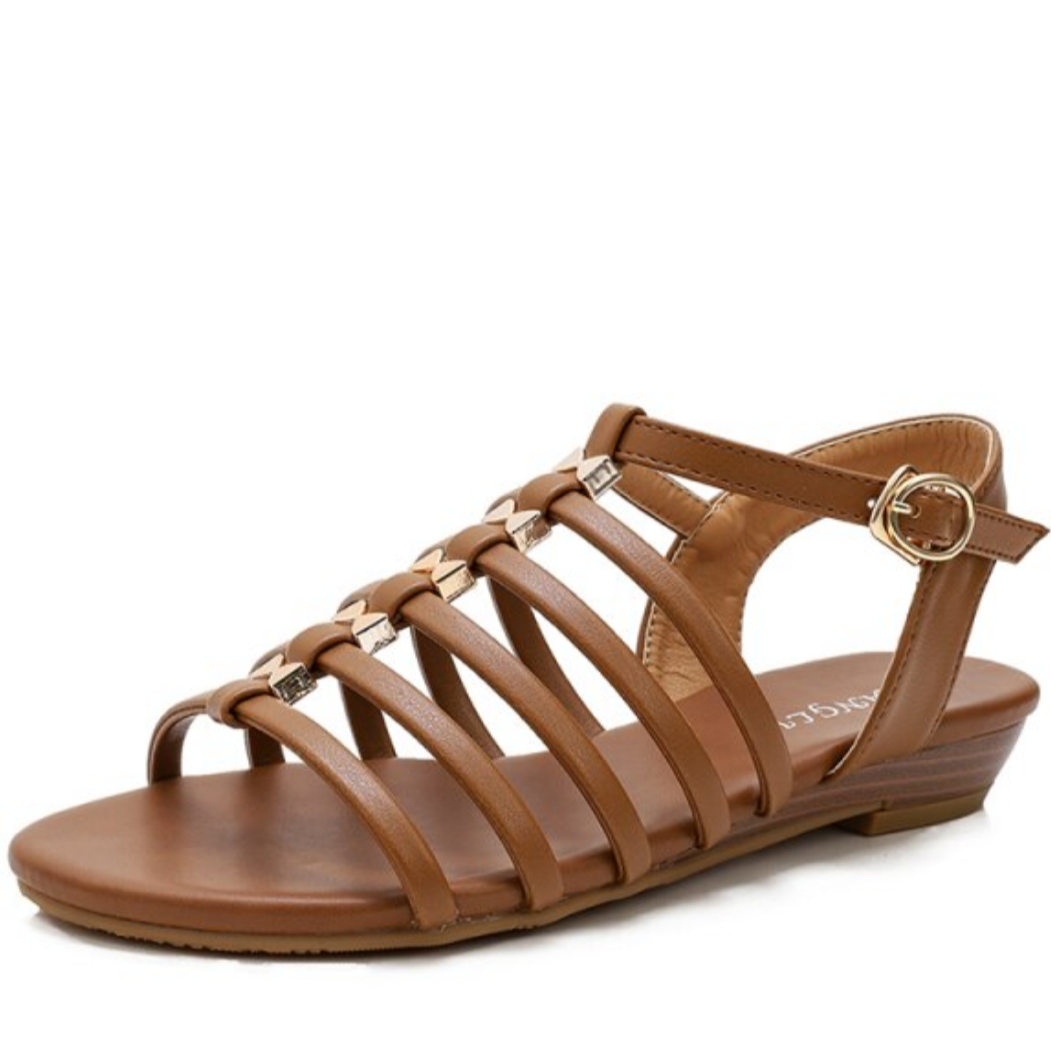 Sandals for Women Summer Roman Flat Sandals Strappy Beach Sandals