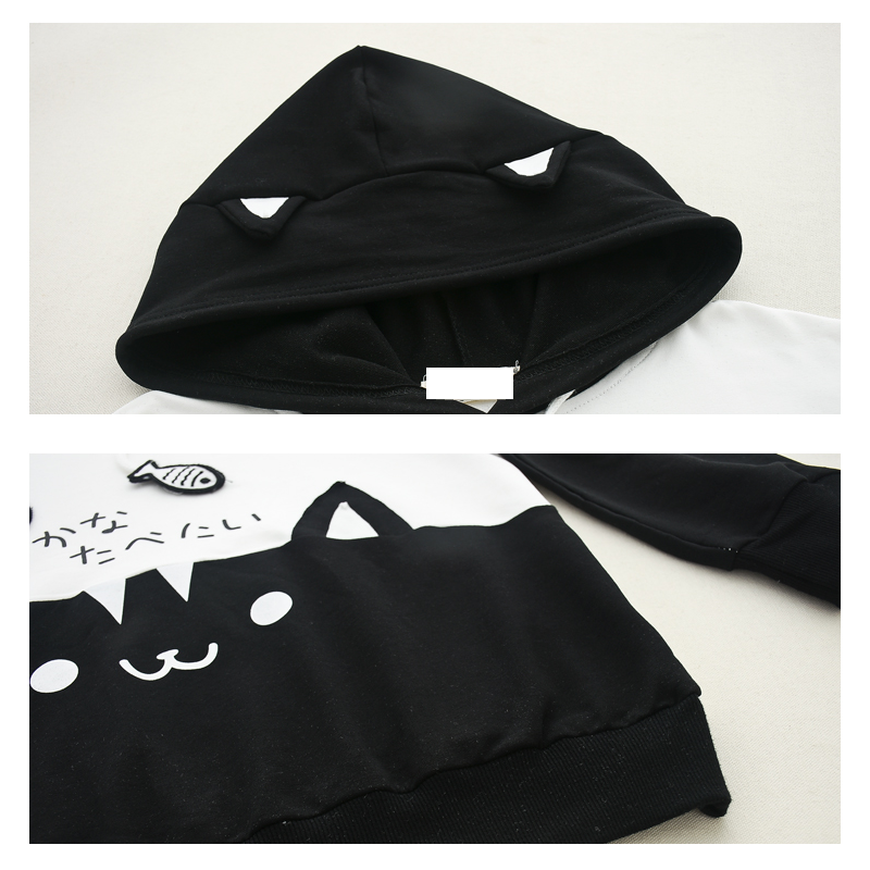 Japanese Style Cat Fish Pendant Hoodie