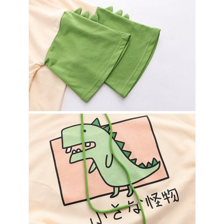Dinosaur Japanese Hooded T-shirt