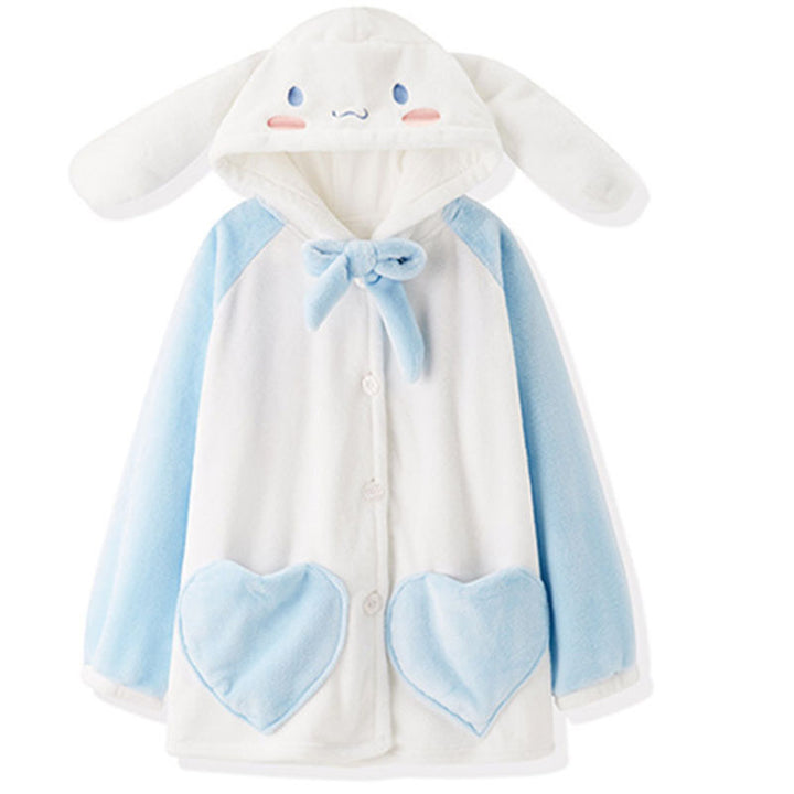 Kawaii Cute Puppy Ears Plush Pajama Set