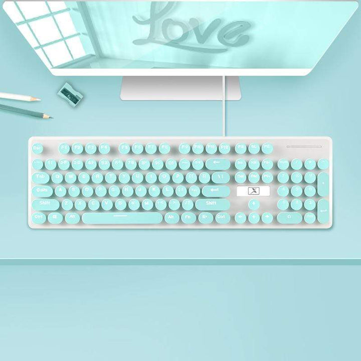 Pastel Round Button Wire Keyboard