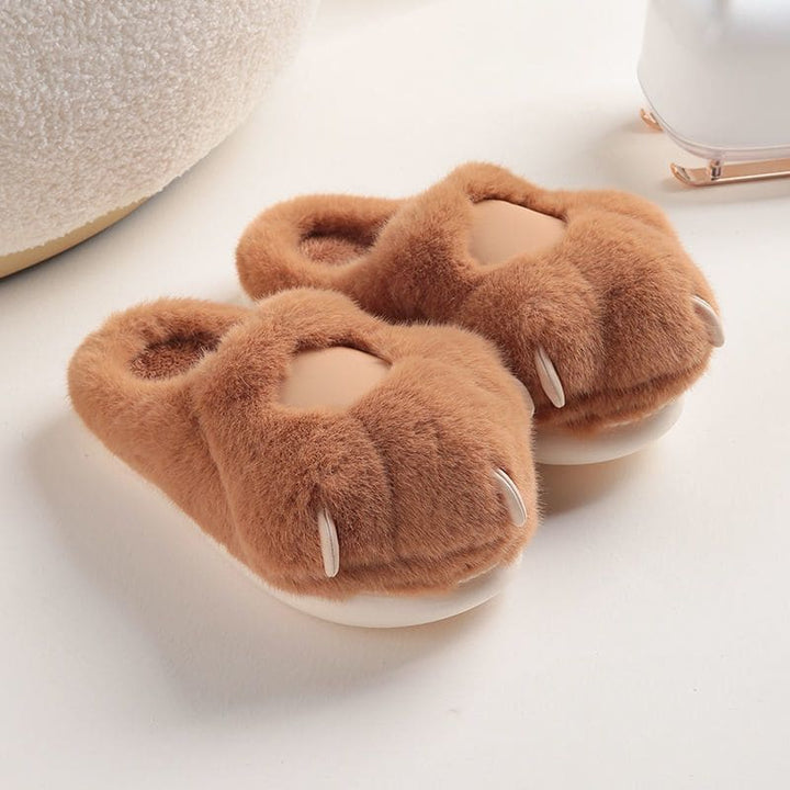 Cute Plush Paw Fluffy Winter Slipper