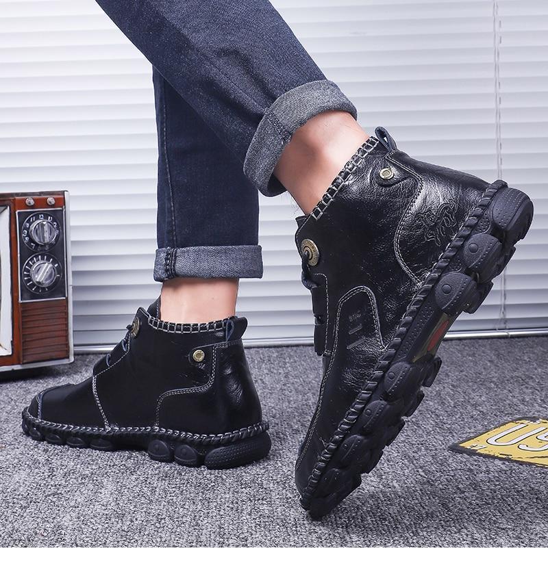 Classic Genuine Leather Men Shoes Plus Size