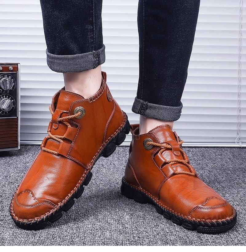 Classic Genuine Leather Men Shoes Plus Size