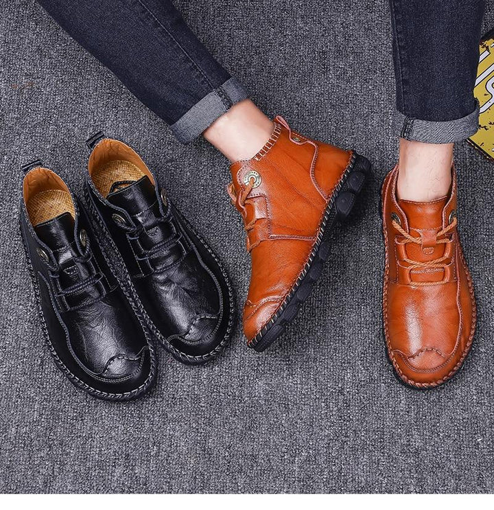Classic Genuine Leather Men Shoes Plus Size