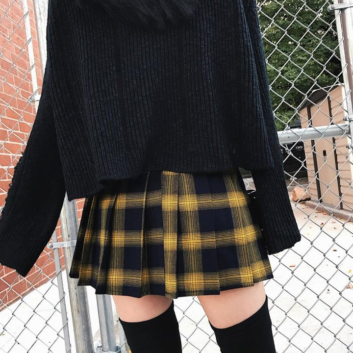 Harajuku Plaid Punk Skirt
