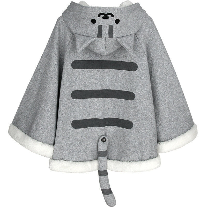 Cute Cat Backyard Hooded Capes