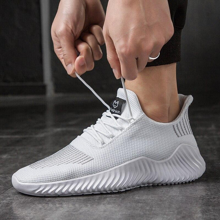 Men White Black Sneakers Trainers
