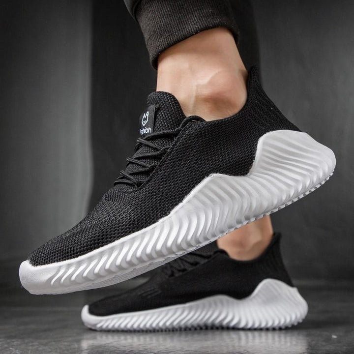 Men White Black Sneakers Trainers