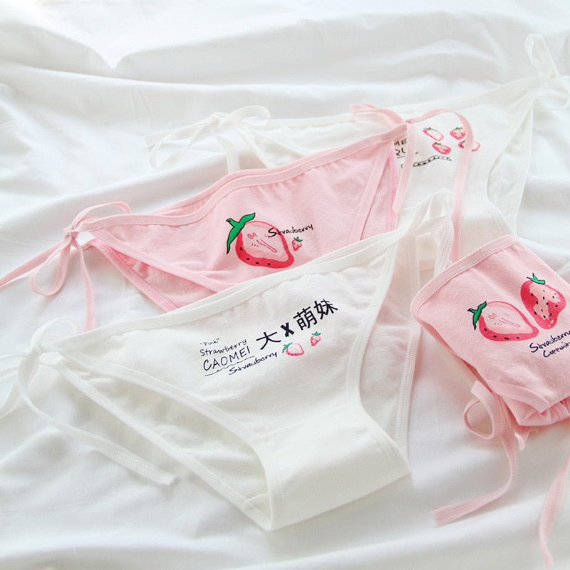 Lolita Pink Strawberry Panties