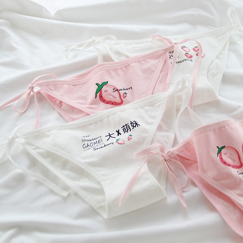 Lolita Pink Strawberry Panties