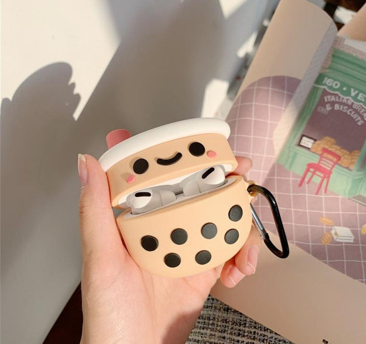Bubble Tea Kaomoji Cute Kawaii Airpods Cases