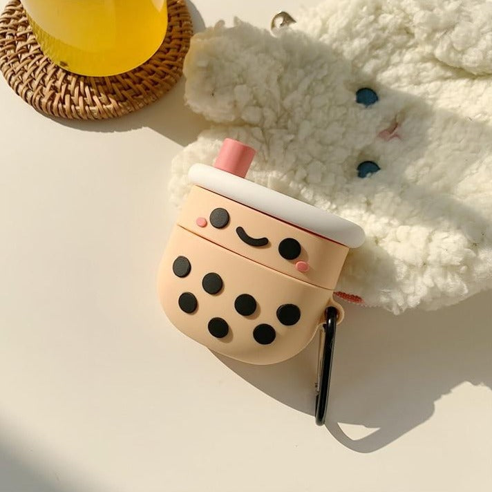 Bubble Tea Kaomoji Cute Kawaii Airpods Cases