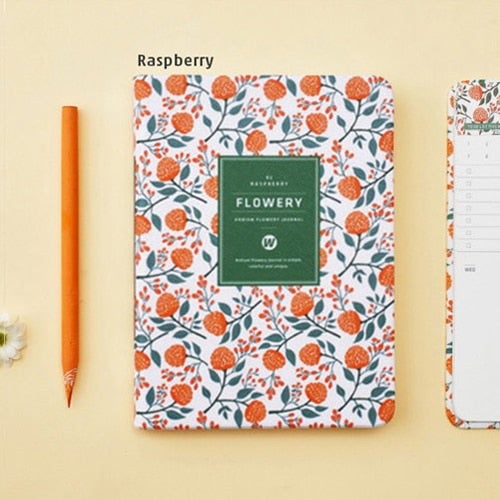 Cute Floral Schedule Book Notebook School Supplies